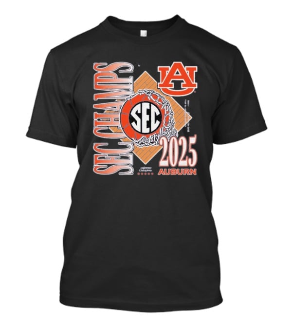 Auburn Tigers SEC Champs 2025 Basketball Victory T-Shirt