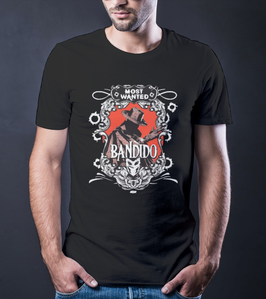 Bandido Most Wanted Masked Man AEW 2025 T-Shirt