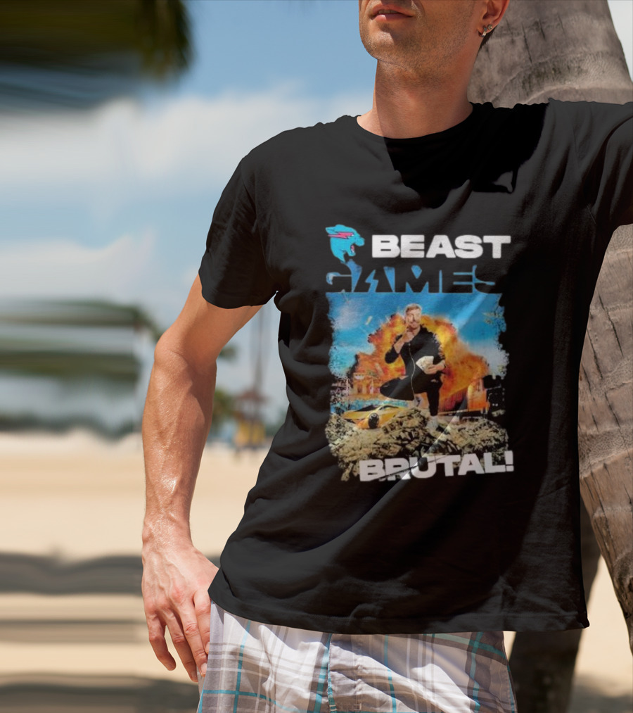 Beast Games Brutal Explosive Action Scene T-Shirt