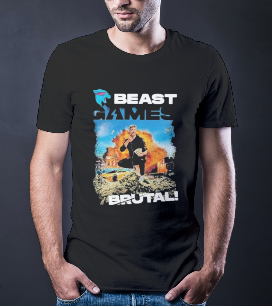 Beast Games Brutal Explosive Action Scene T-Shirt