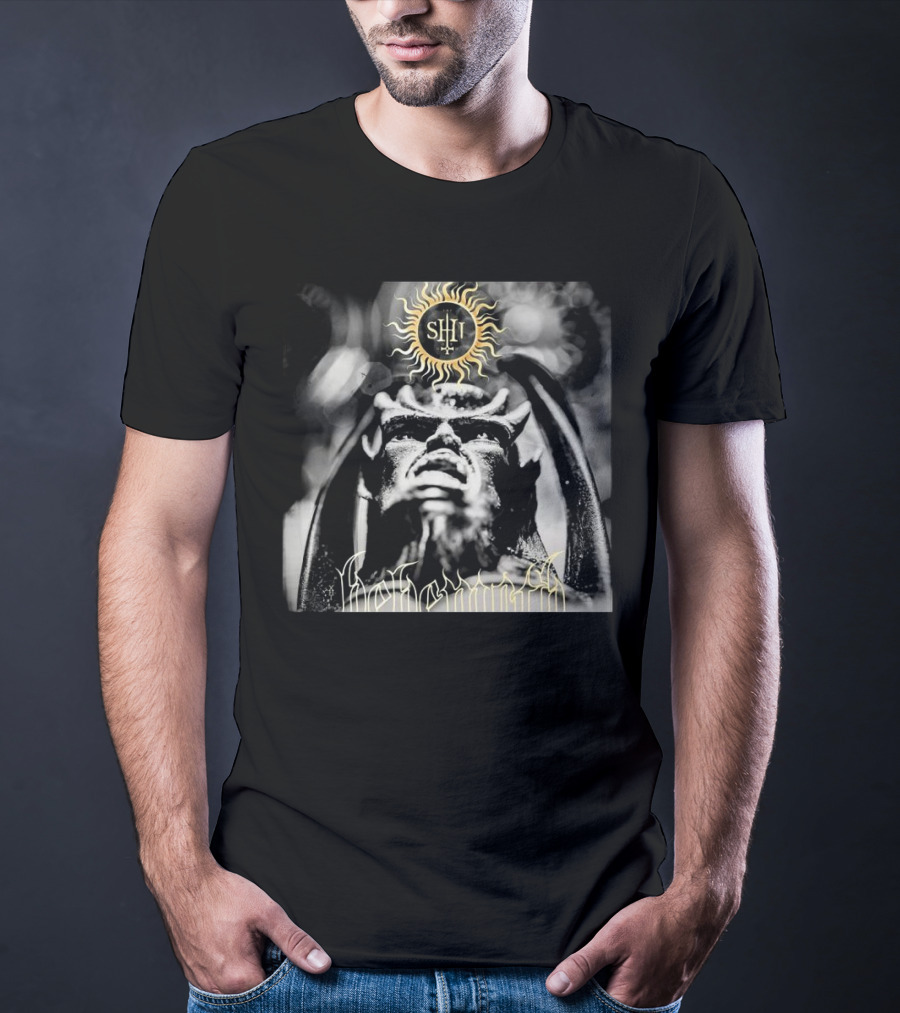 Behemoth The Shit Of God 9th May 2025 Sun Icon And Demonic Figure T-Shirt