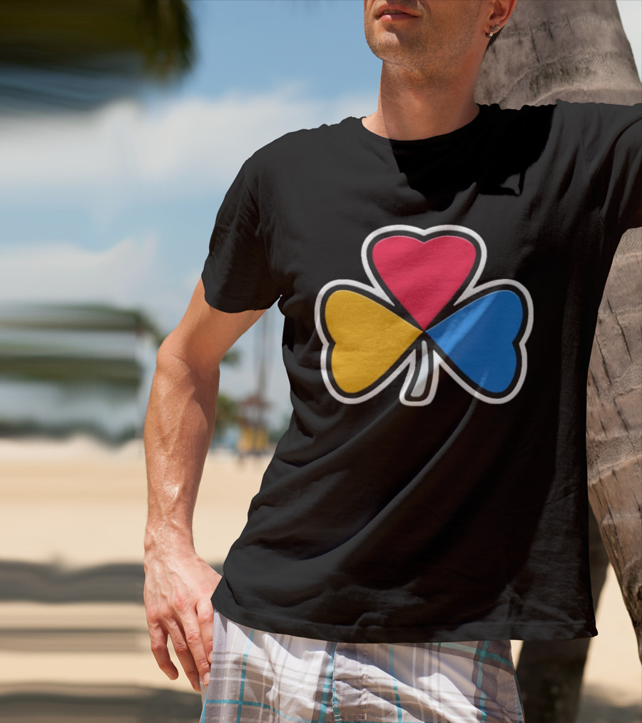 Pittsburgh Steelers Steel Shamrock Heart Colors T-Shirt