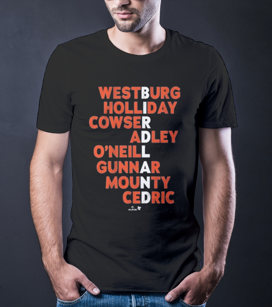 WESTBURG HOLLIDAY COWSER ADLEY O'NEILL GUNNAR MOUNTY CEDRIC BIRDLAND 2025 T-Shirt