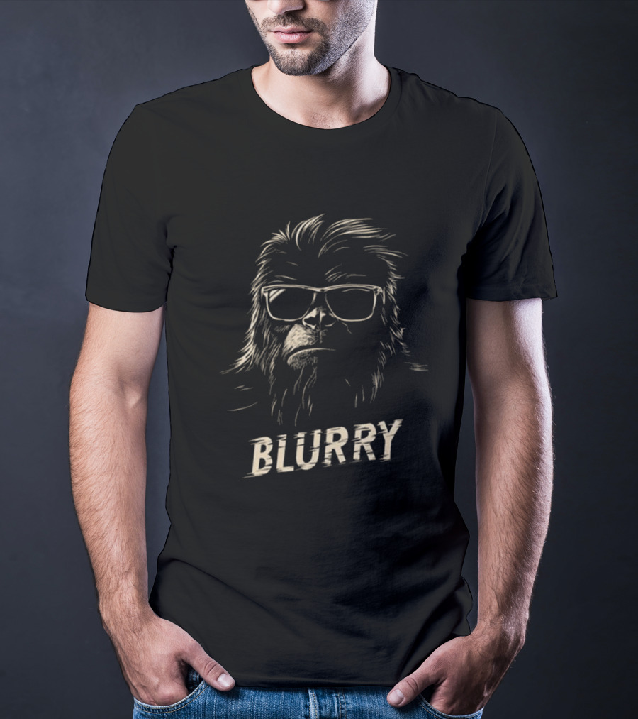 Blurry Cool Breeze Bigfoot In Sunglasses T-Shirt