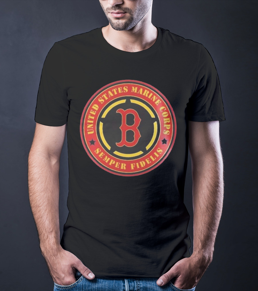 Boston Red Sox MLB United States Marine Corps Semper Fidelis Military Appreciation Night 2025 T-Shirt