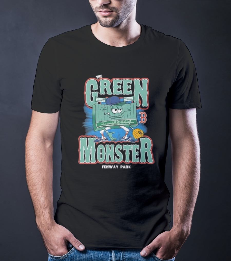 The Green Monster Fenway Park Boston Red Sox Baseball Character T-Shirt
