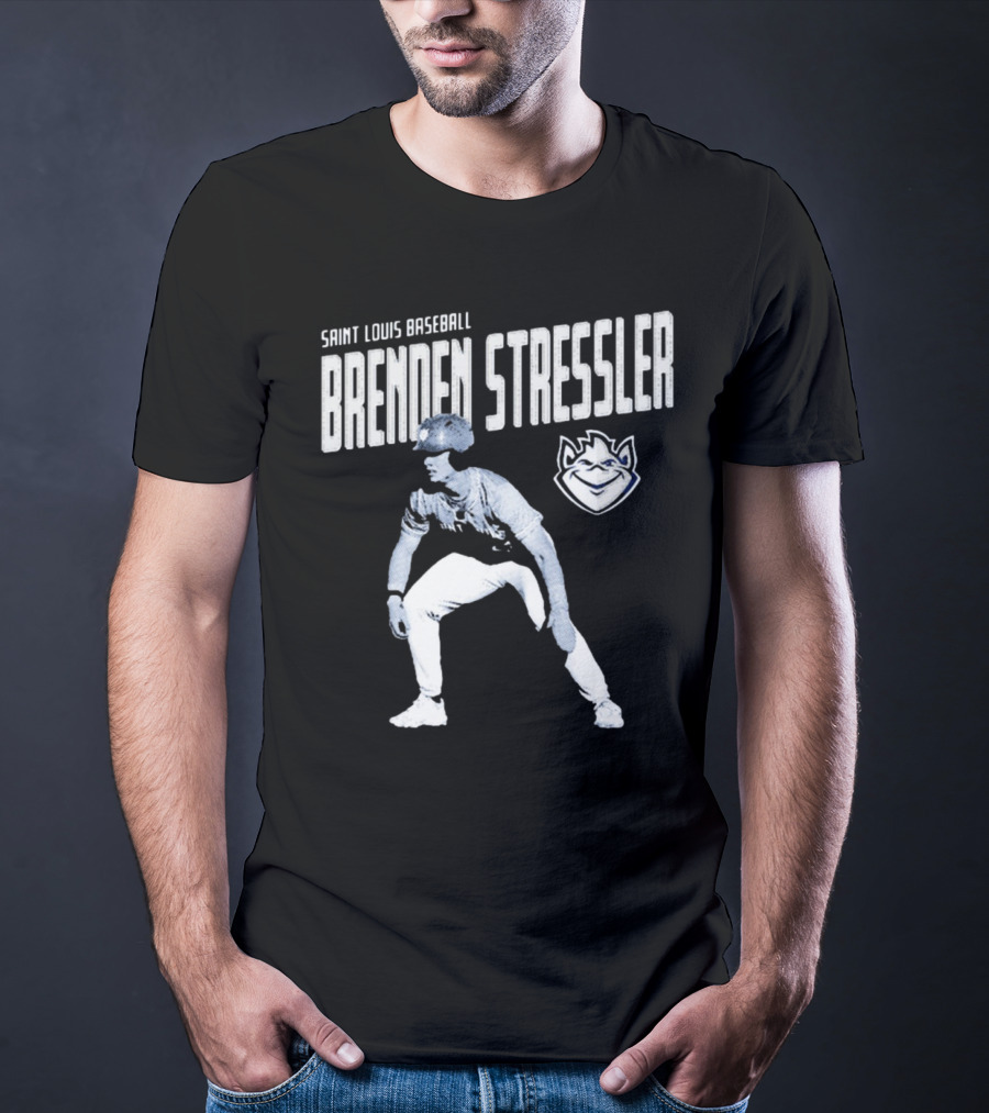 Brenden Stressler Portrait Saint Louis Billikens Baseball NCAA Division I Graphic T-Shirt