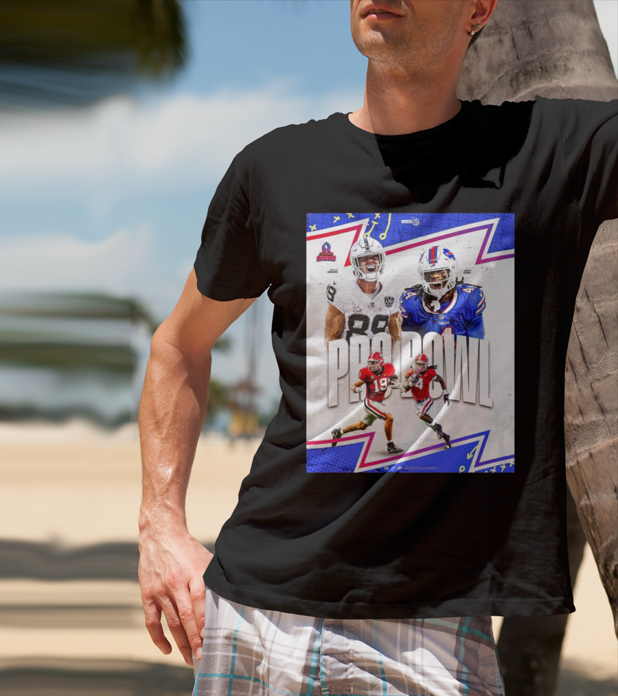 Brock Bowers Las Vegas Raiders And James Cook Buffalo Bills 2025 Pro Bowl Games NFL T-Shirt