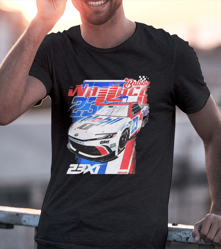Bubba Wallace 23XI NASCAR Mobil 1 Camry Racing 23X1 T-Shirt