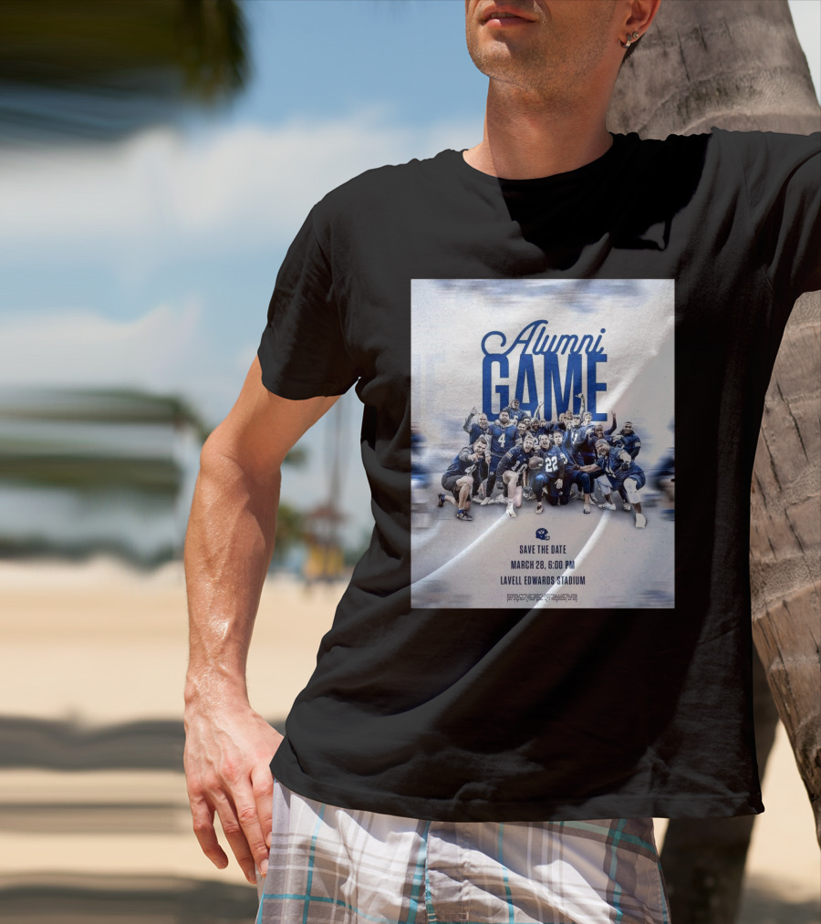 BYU Cougars Alumni Game Save The Date March 28 Lavell Edwards Stadium T-Shirt