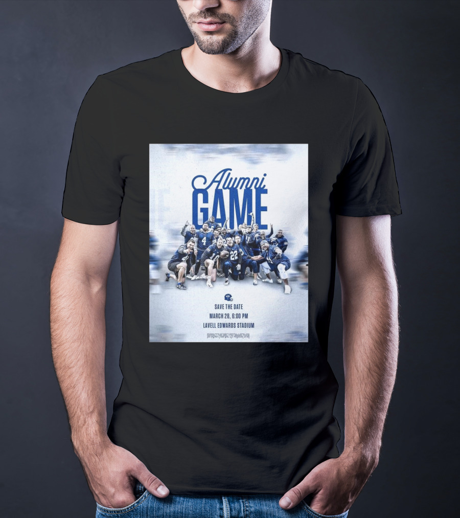 BYU Cougars Alumni Game Save The Date March 28 Lavell Edwards Stadium T-Shirt