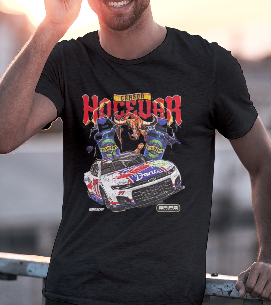 Carson Hocevar E2 Apparel Black Chili’s Car T-Shirt