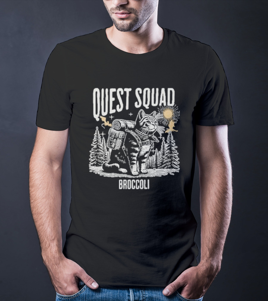Cat Onyx Storm Quest Squad Broccoli T-Shirt