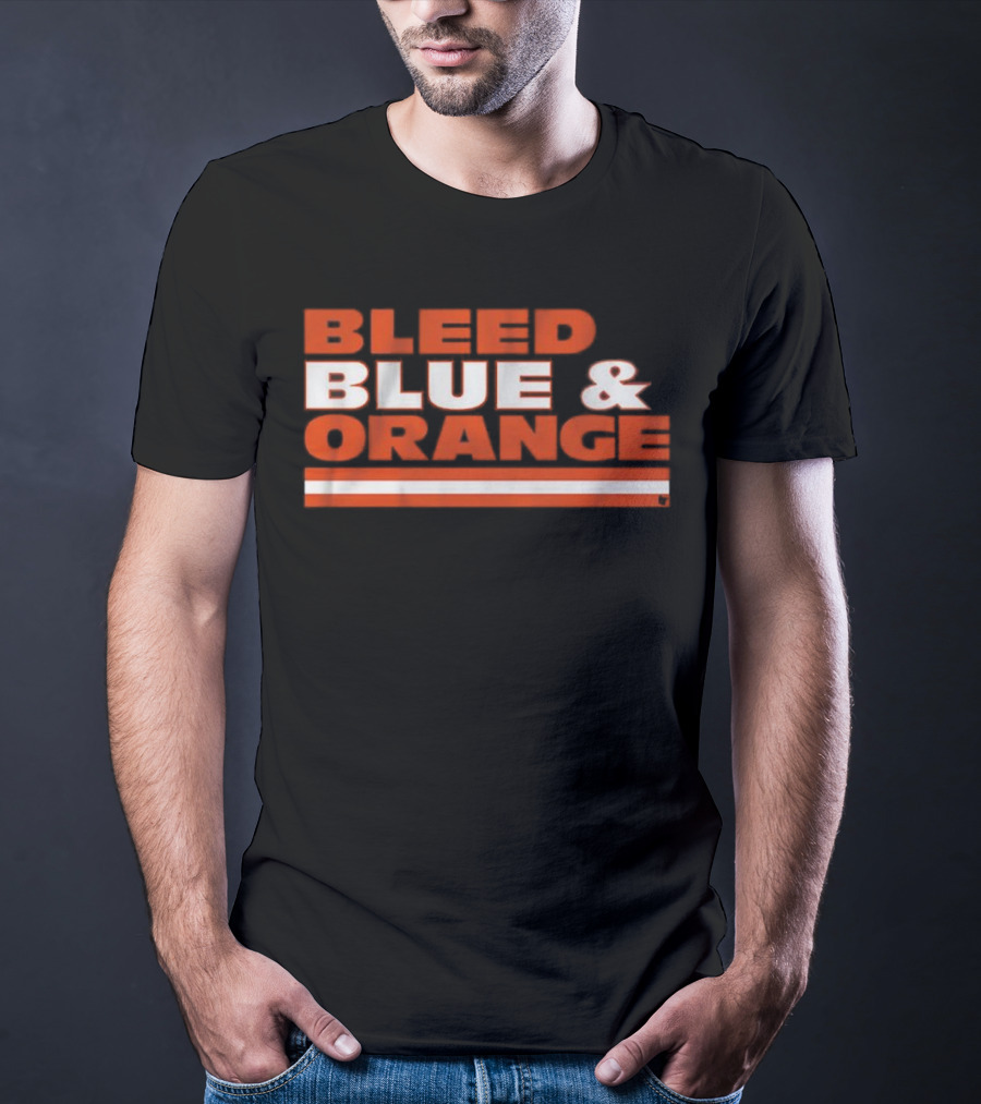 Chicago Football Bleed Blue & Orange T-Shirt