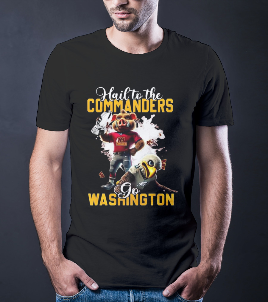 Champs On Our Way To The Washington Commanders Hail To The Go Mascot 2025 T-Shirt