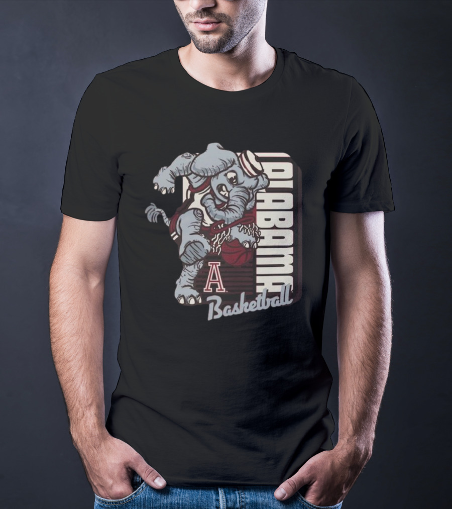 Alabama Basketball Elephant Dunking Mascot Crimson Tide 2025 T-Shirt