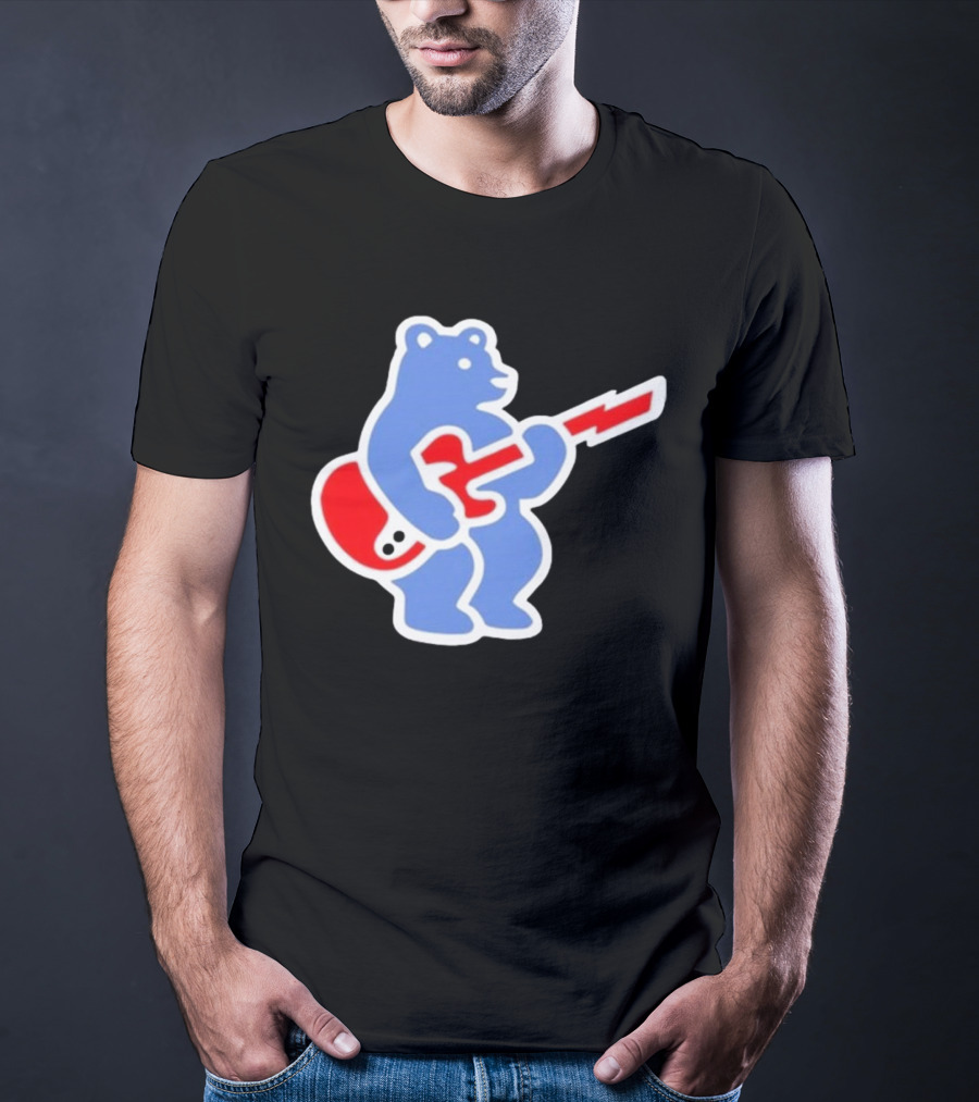 Cubs Bear Guitar Logo T-Shirt