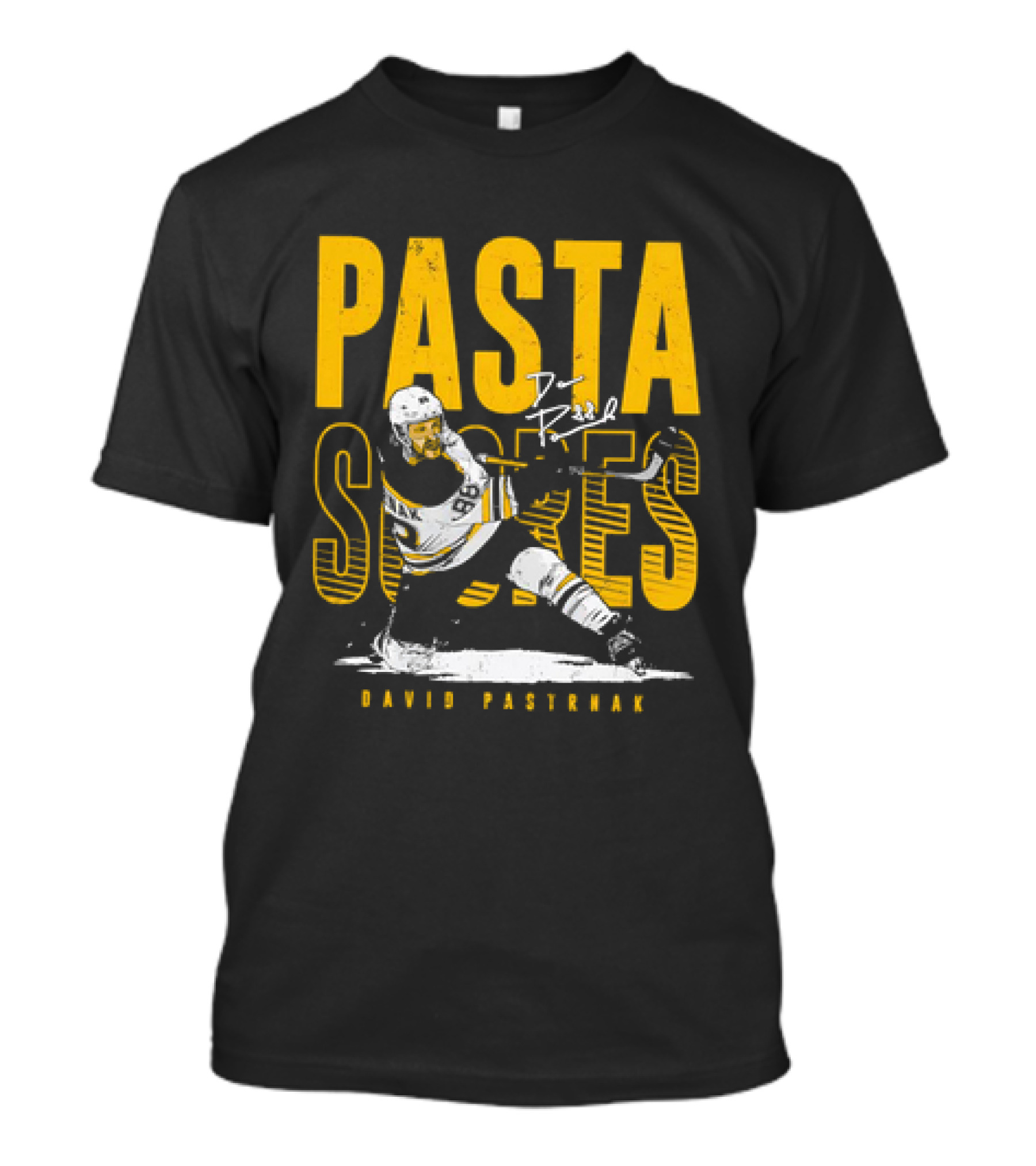 David Pastrnak Boston Bruins NHL Hockey Pasta Scores Signature Vintage T-Shirt