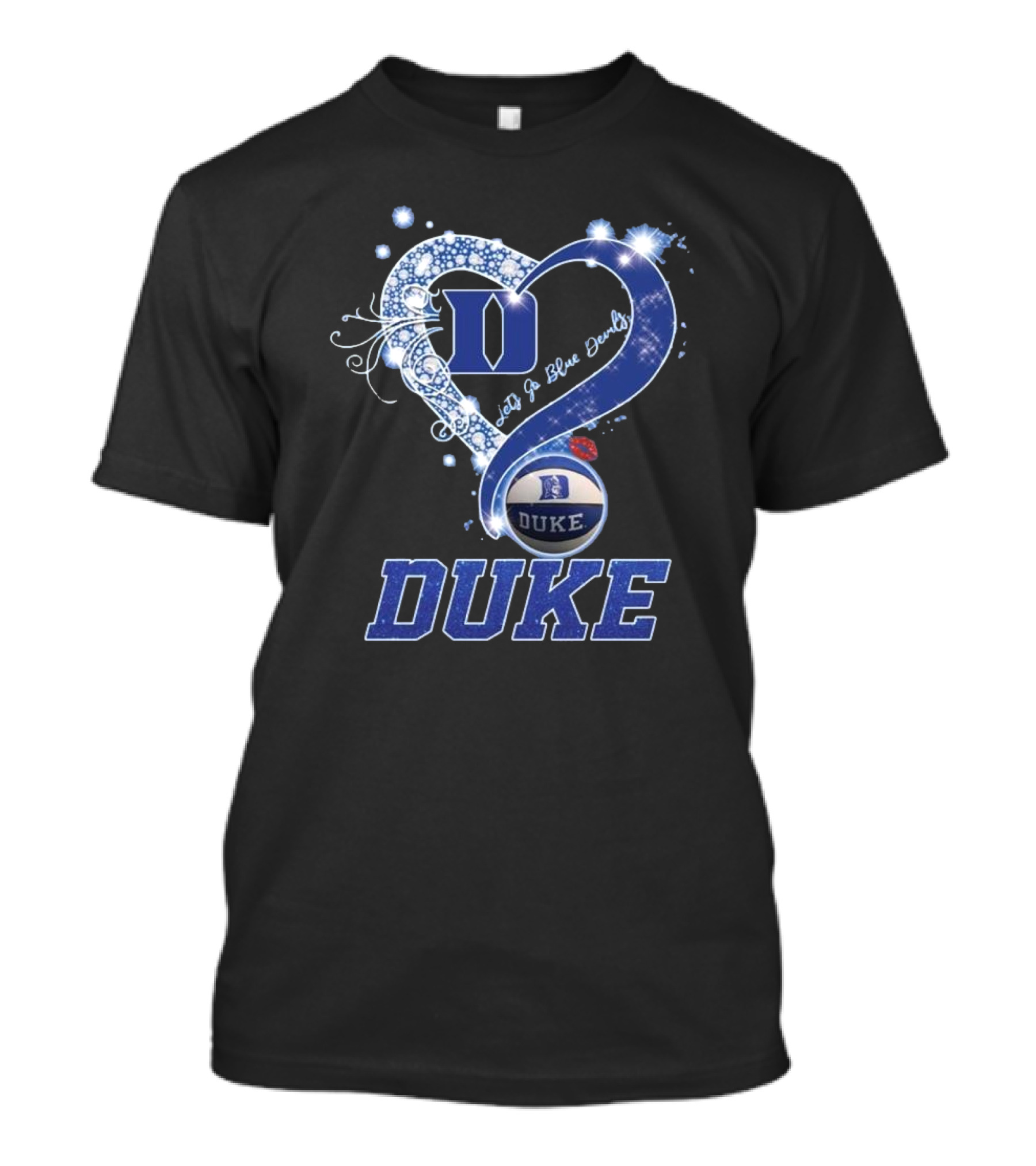 Diamond Heart Let’s Go Duke Blue Devils 2025 T-Shirt