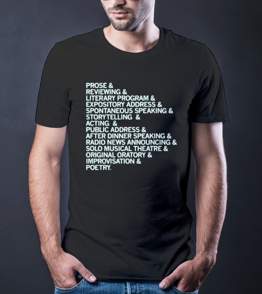 Events Speech List T-Shirt