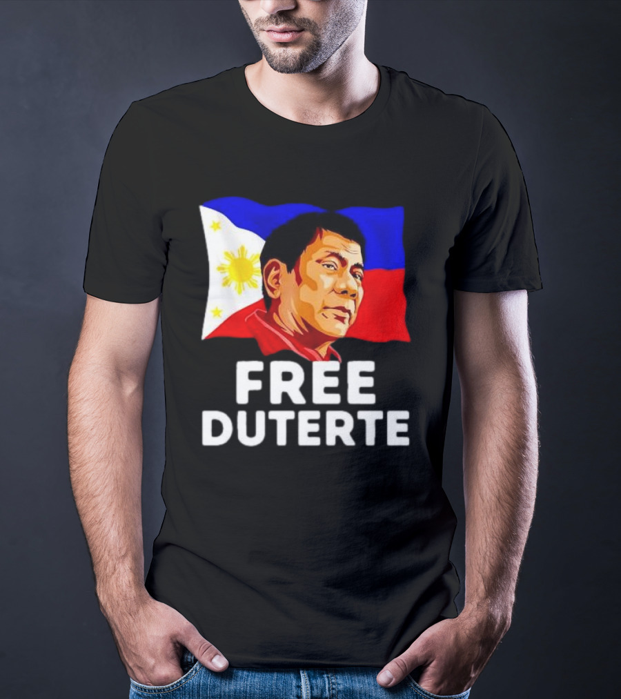 Free Duterte Philippines Flag Rodrigo Digong T-Shirt
