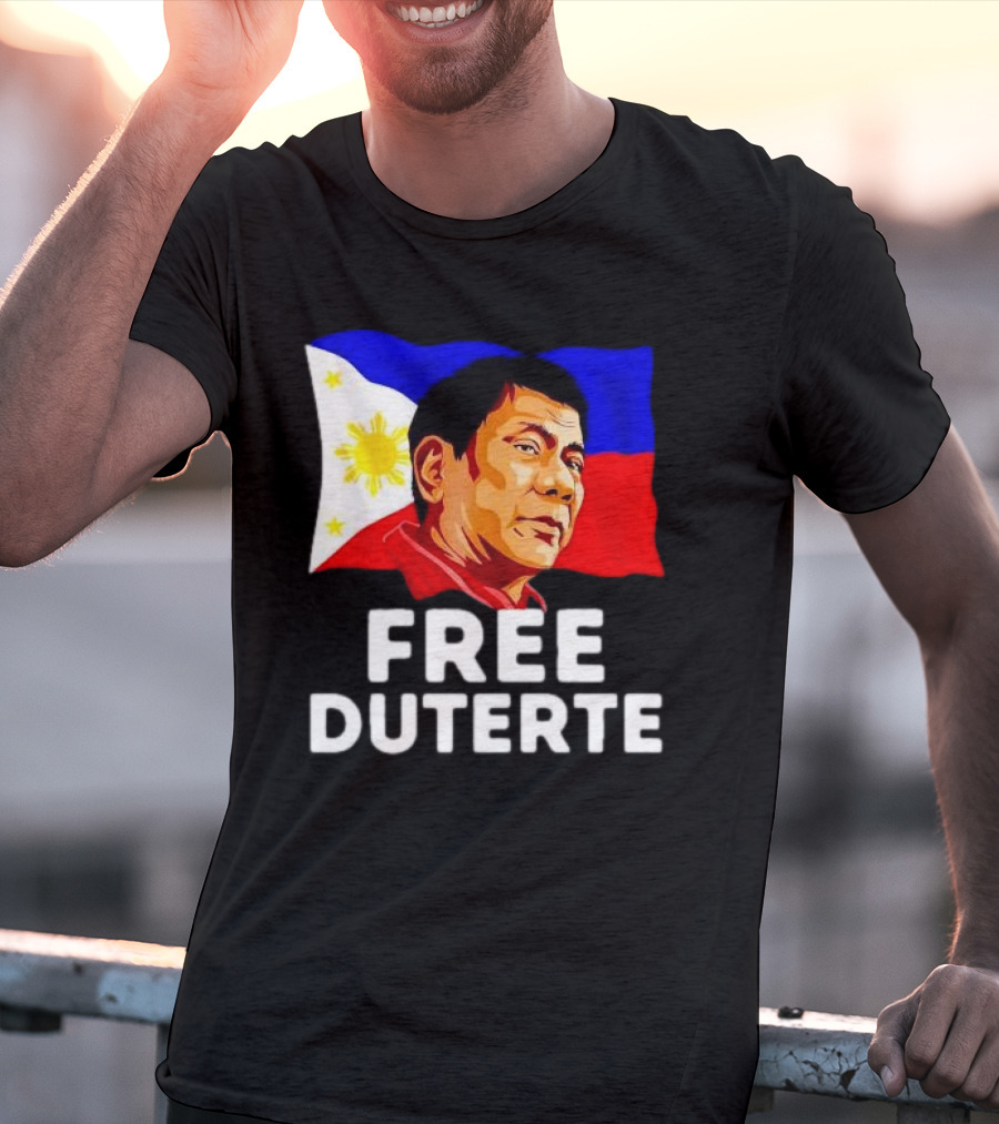 Free Duterte Philippines Flag Rodrigo Digong T-Shirt