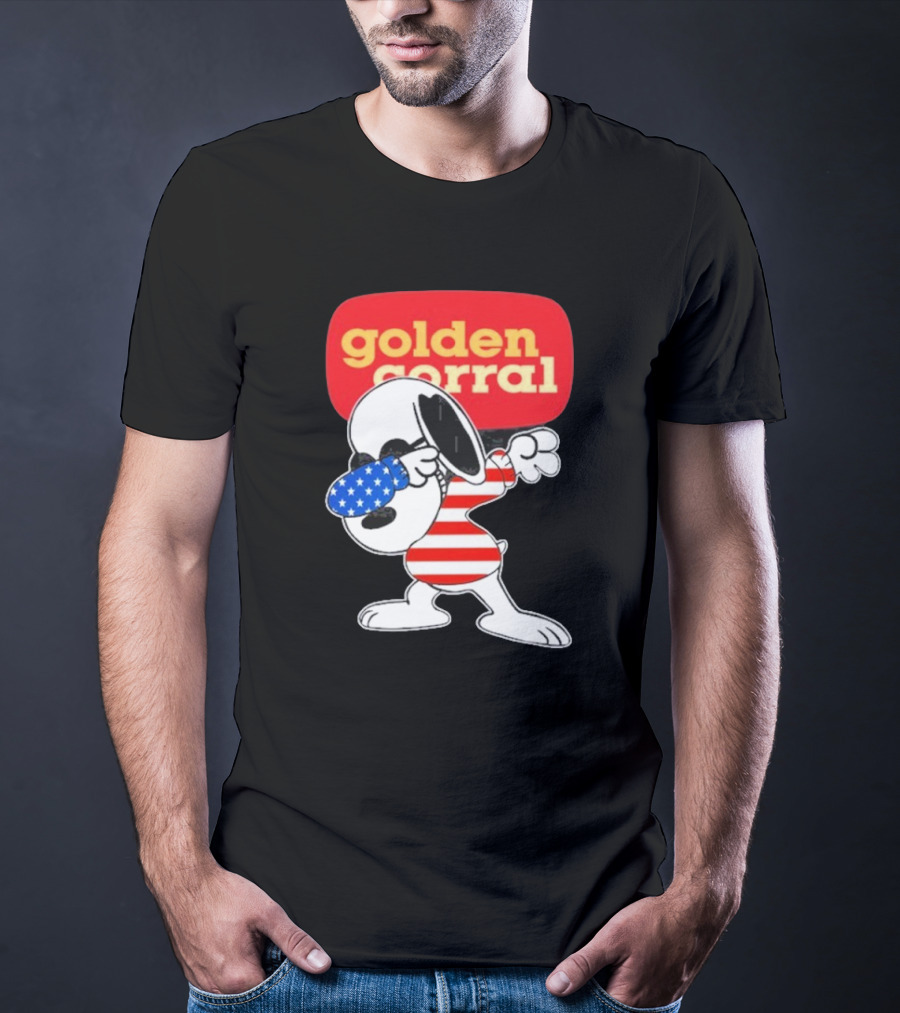 Golden Corral Buffet & Grill Snoopy Dabbing American T-Shirt