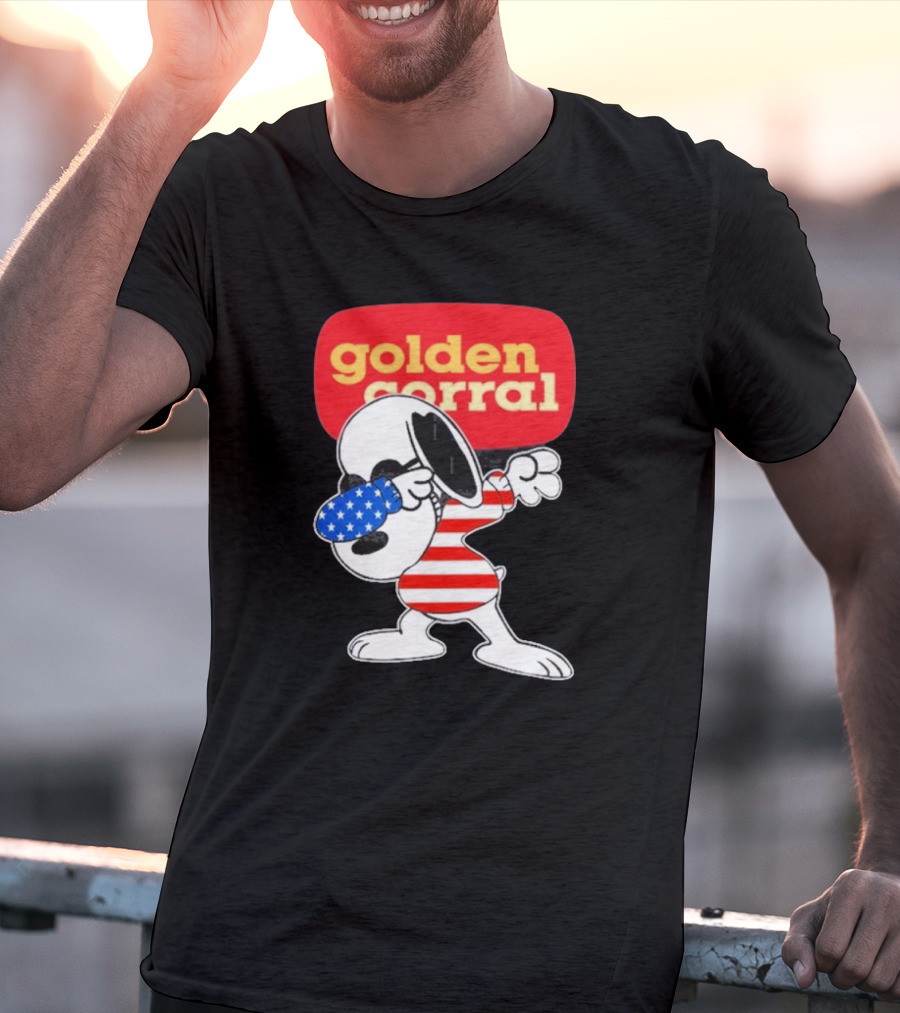 Golden Corral Buffet & Grill Snoopy Dabbing American T-Shirt