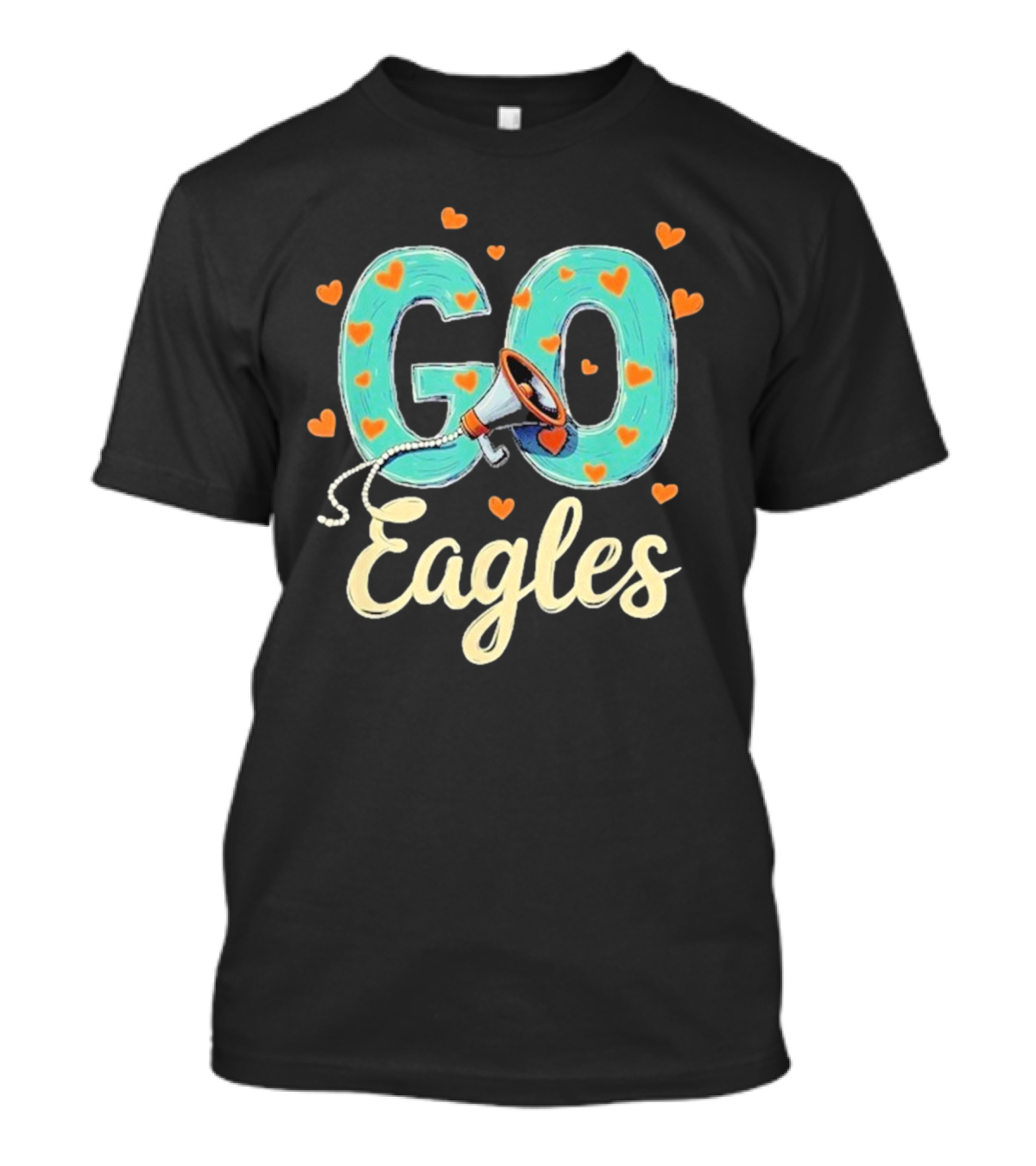 Go Cheer Eagles Heart T-Shirt