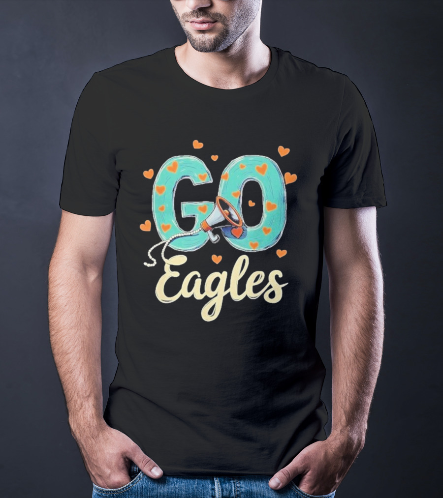 Go Cheer Eagles Heart T-Shirt