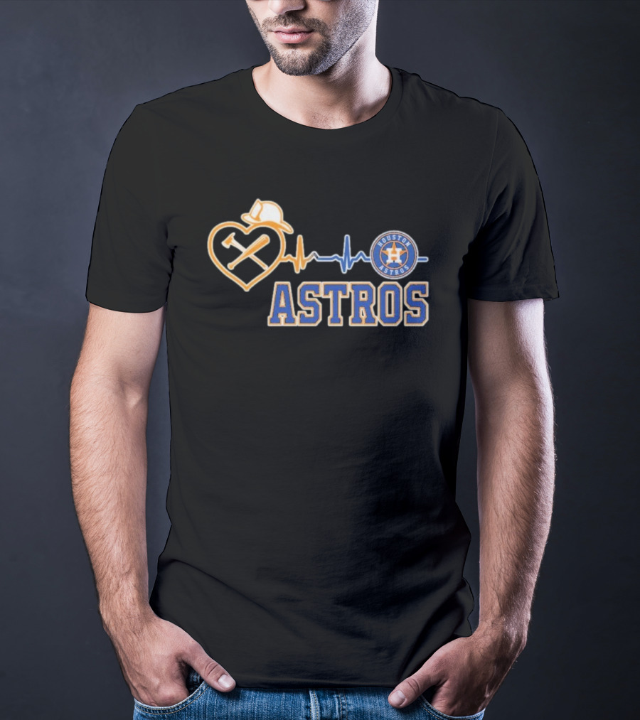 Houston Astros Heart Logo T-Shirt