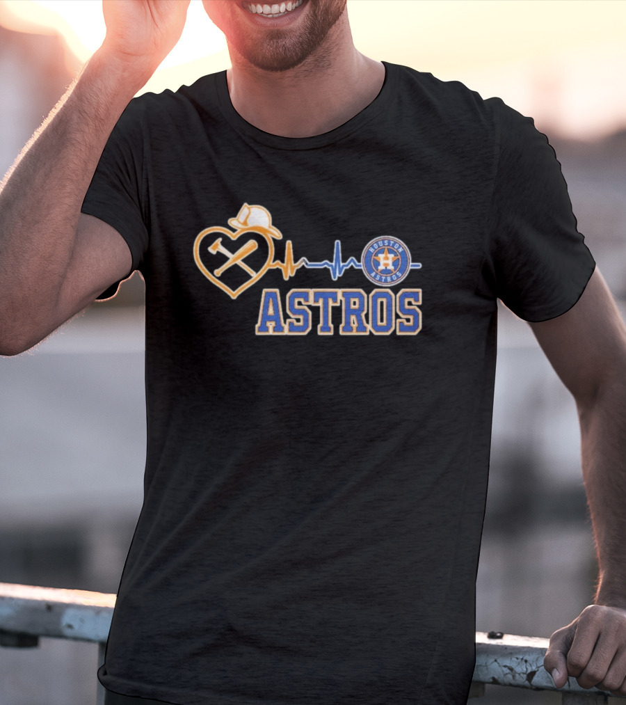 Houston Astros Heart Logo T-Shirt