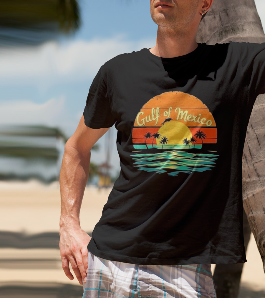 Gulf Of Mexico Beach Palms Summer Vacation T-Shirt