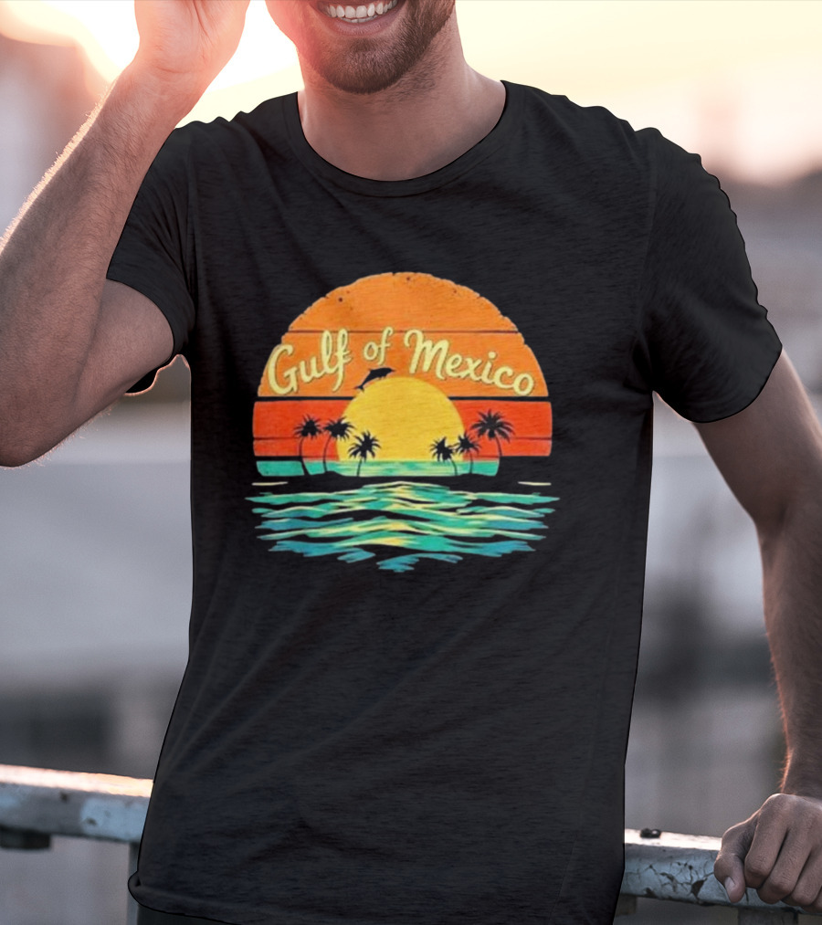 Gulf Of Mexico Beach Palms Summer Vacation T-Shirt