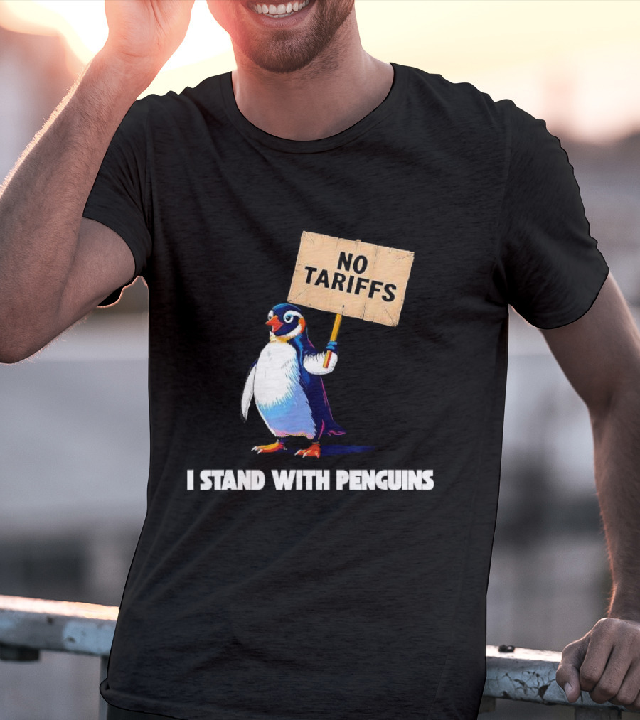 I Stand With Penguins No Tariffs Heard Island T-Shirt