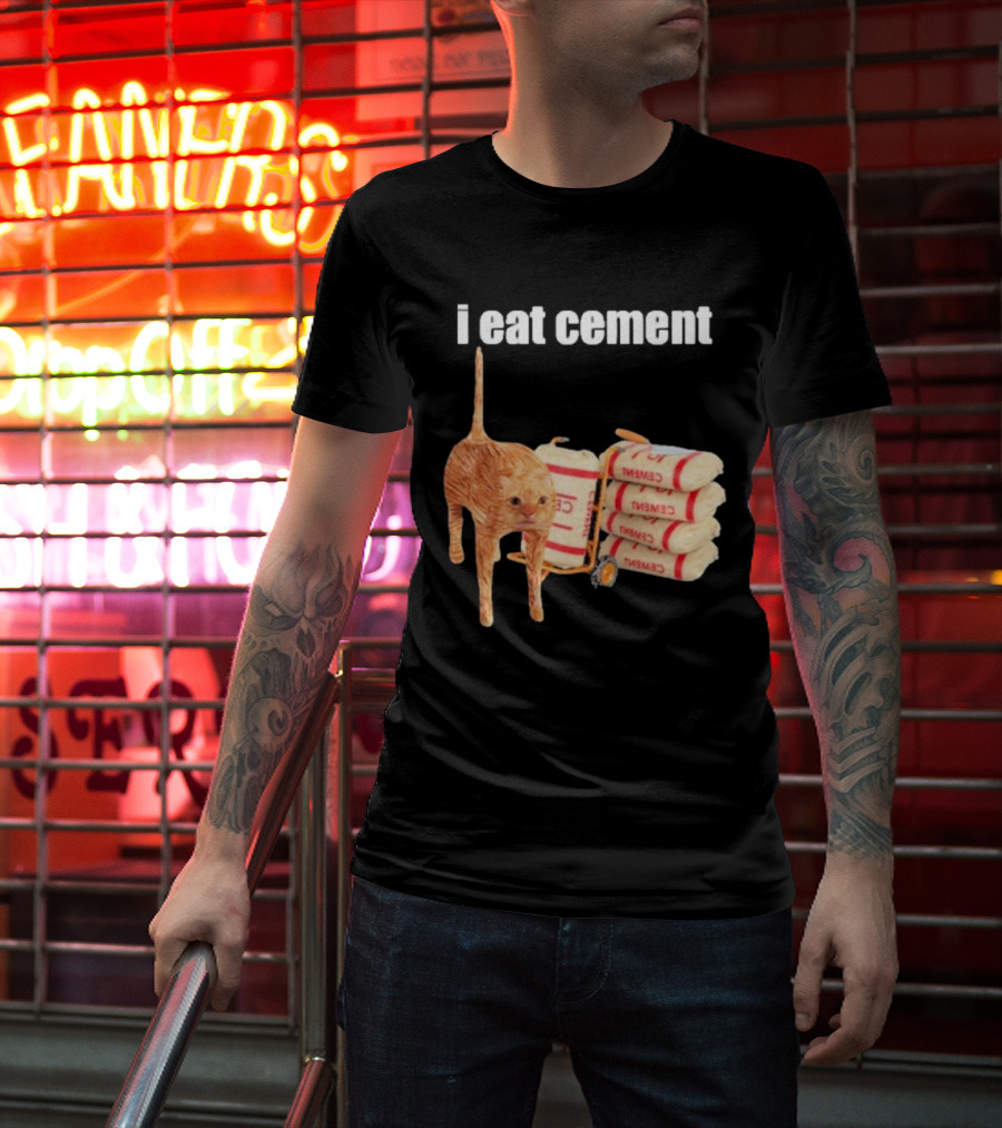 I Eat Cement Cat T-Shirt