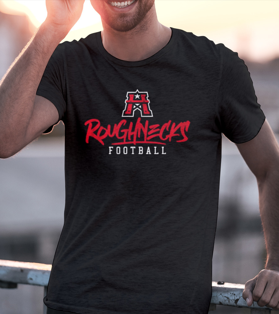 Houston Roughnecks Stylized Text T-Shirt