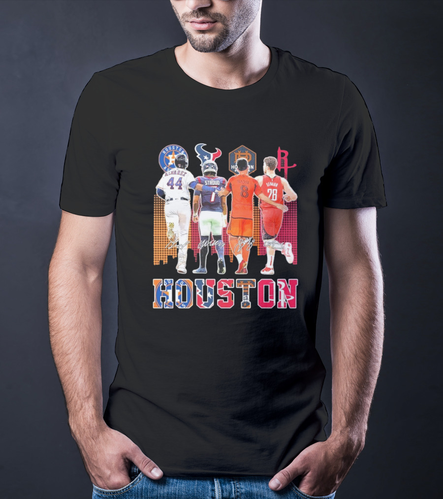 Houston Skyline Sport Team Players 2025 T-Shirt
