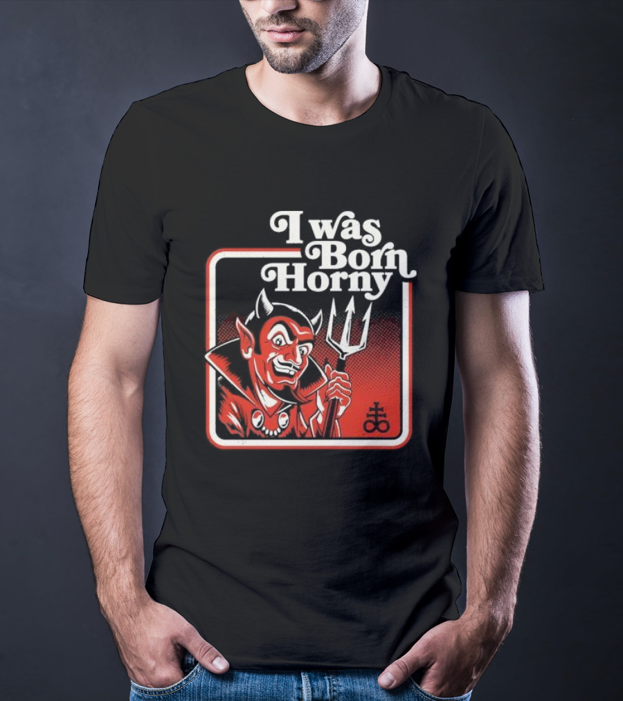I Was Born Horny Red Demon T-Shirt