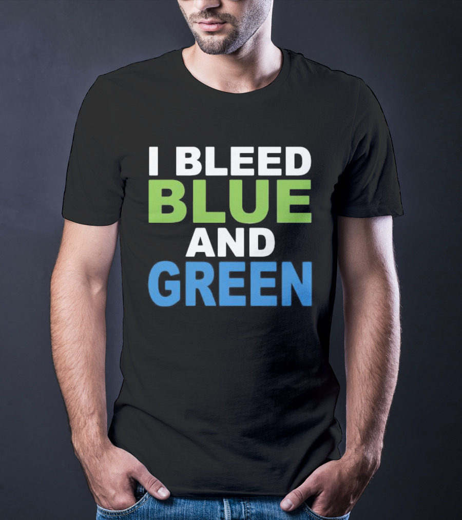 I Bleed Blue And Green T-Shirt