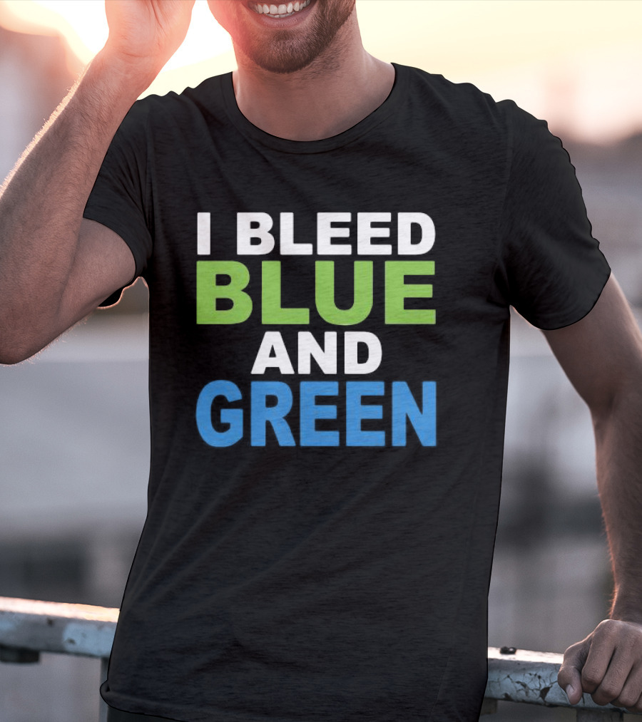I Bleed Blue And Green T-Shirt