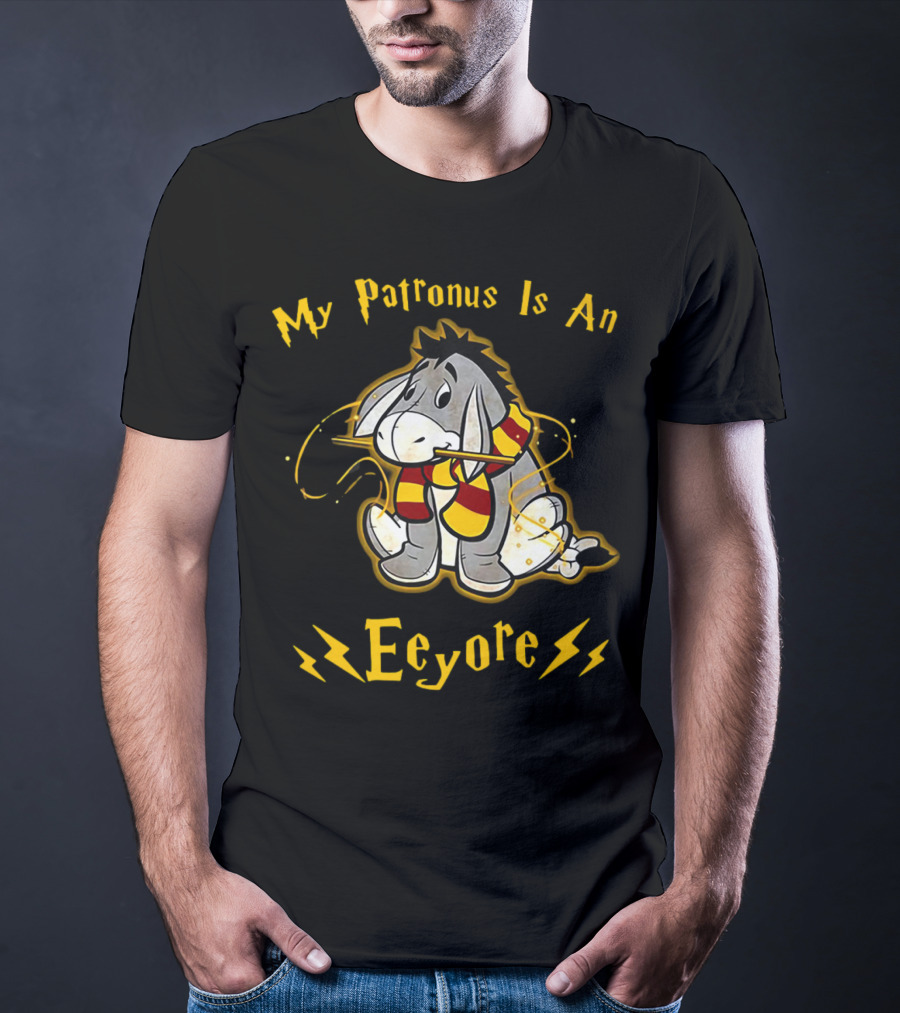 My Patronus Is An Eeyore With Scarf And Lightning Bolts T-Shirt