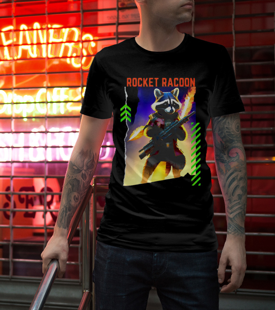 Rocket Raccoon Guardians Of The Galaxy Vol 3 Character T-Shirt