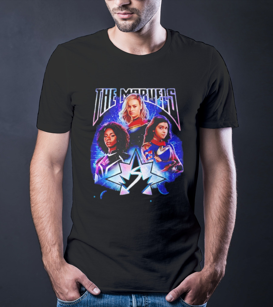 The Marvels Girls Superhero Characters Cosmic Starburst T-Shirt