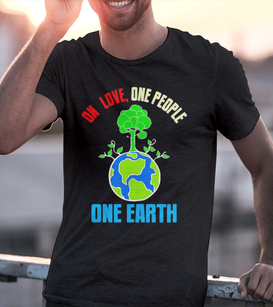 One Love One People One Earth Tree And Planet T-Shirt