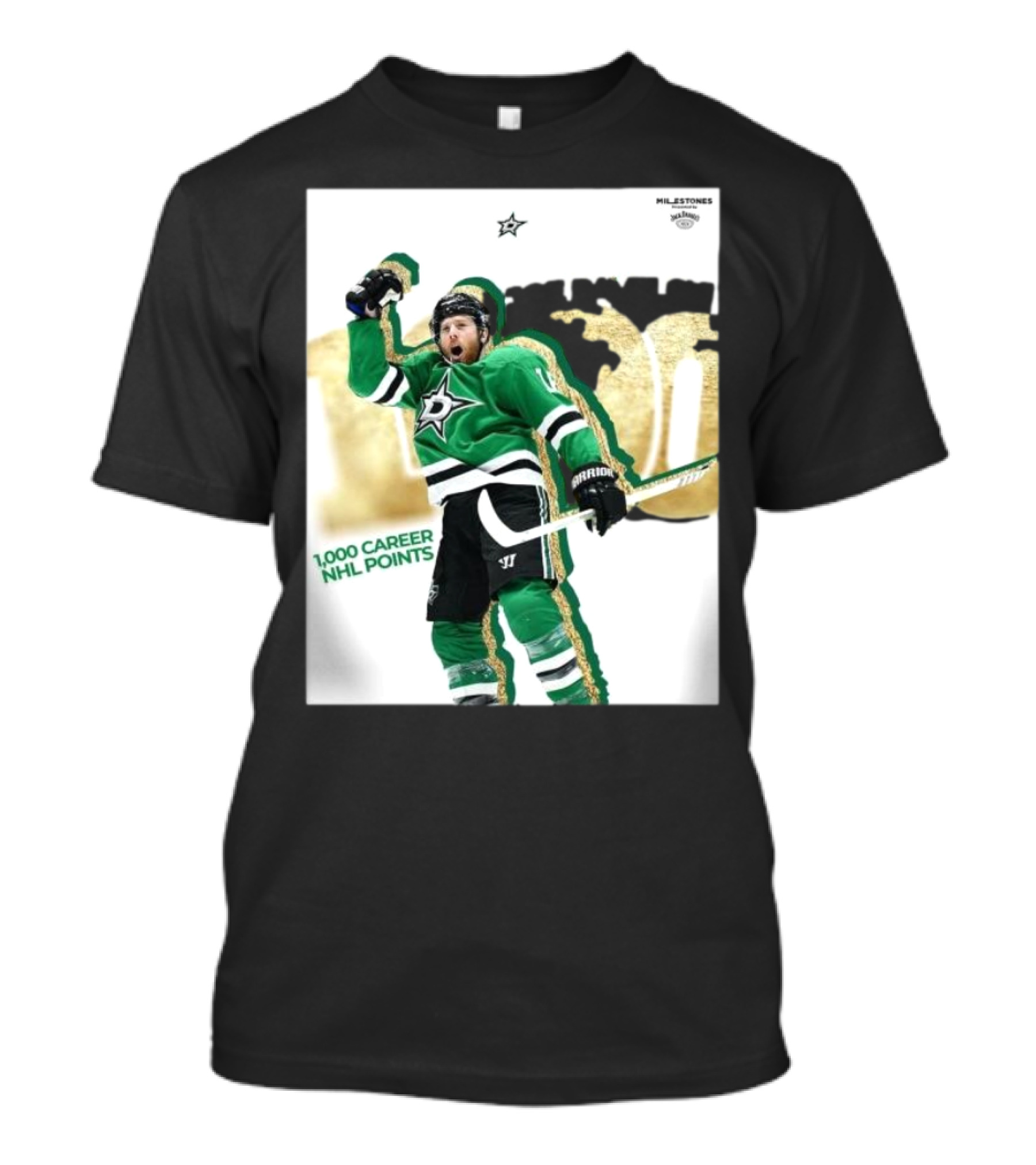Milestones Joe Pavelski 1000 Career NHL Points Stars T-Shirt
