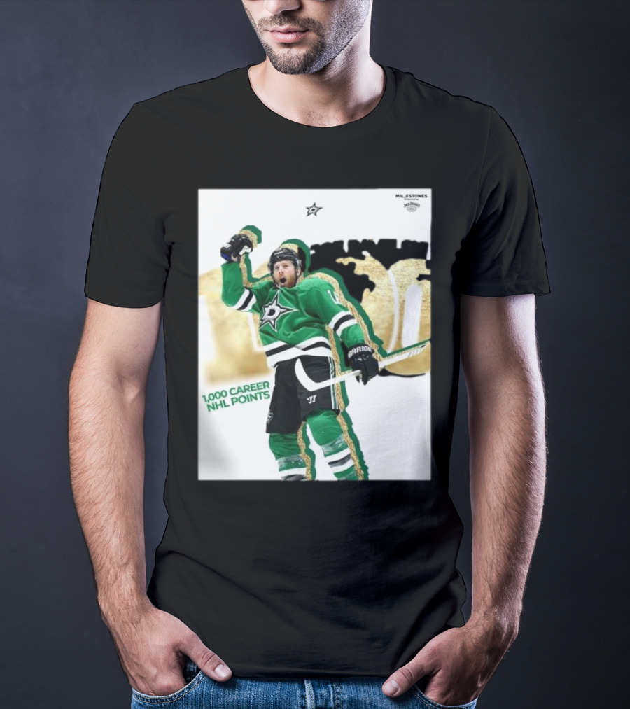 Milestones Joe Pavelski 1000 Career NHL Points Stars T-Shirt