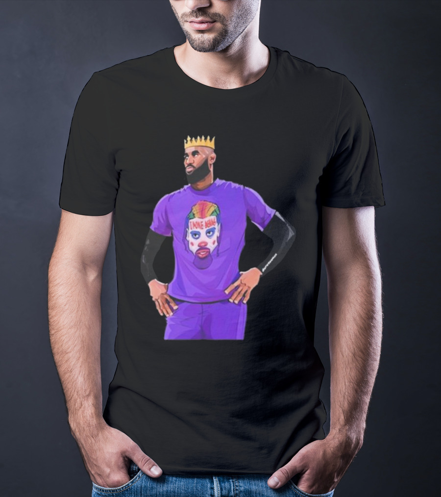 Lebron James Los Angeles Lakers I Poke Bears Crown Clown T-Shirt