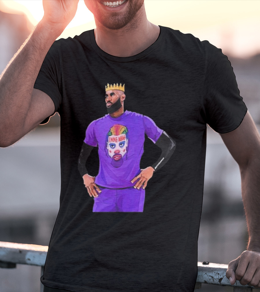 Lebron James Los Angeles Lakers I Poke Bears Crown Clown T-Shirt