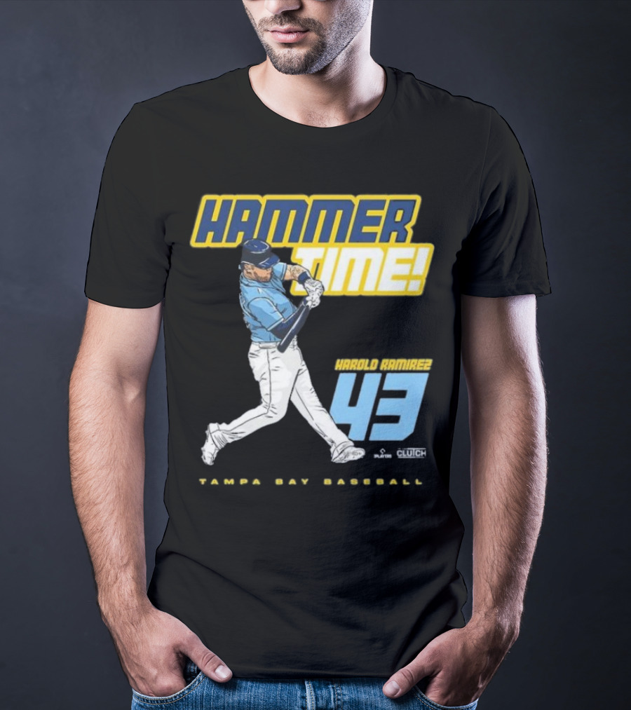 Hammer Time Harold Ramirez 43 Tampa Bay Baseball T-Shirt